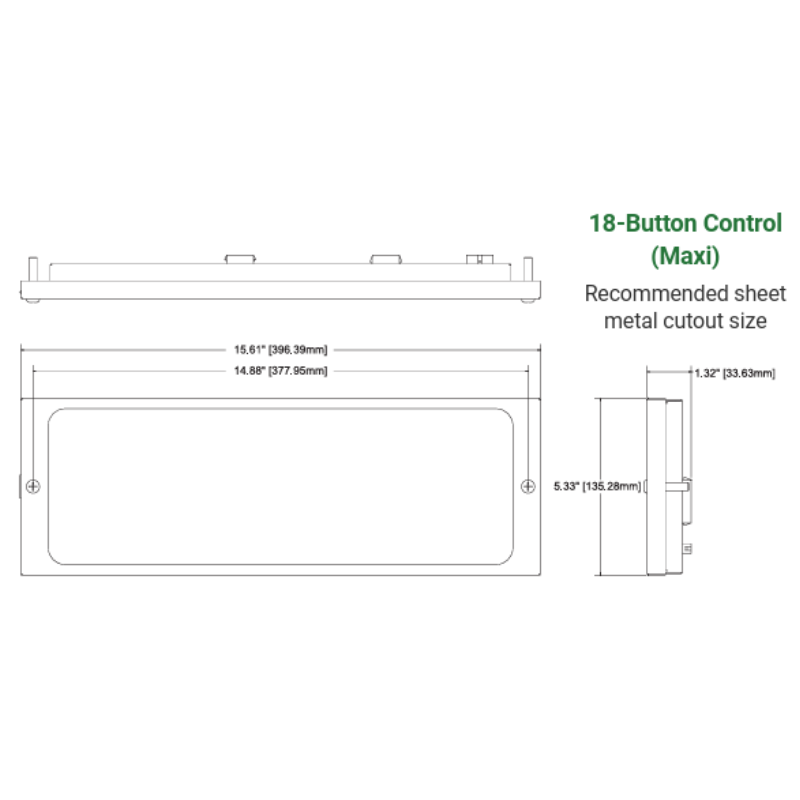 Meridian 18 Computer Sheet Metal Cut Out Size 800x800