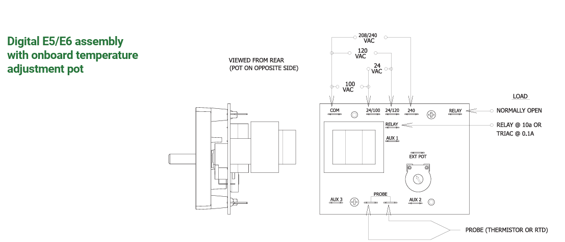 Mustang Digital E5-E6 Assembly Onboard Temp Adjustment Pot