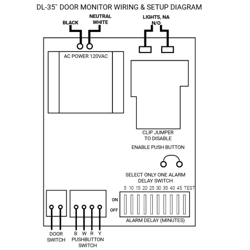 Modularm DL-35 Door Monitor Wiring & Set Up Diagram Modularm DL-35 Door Monitor Wiring & Set Up Diagram